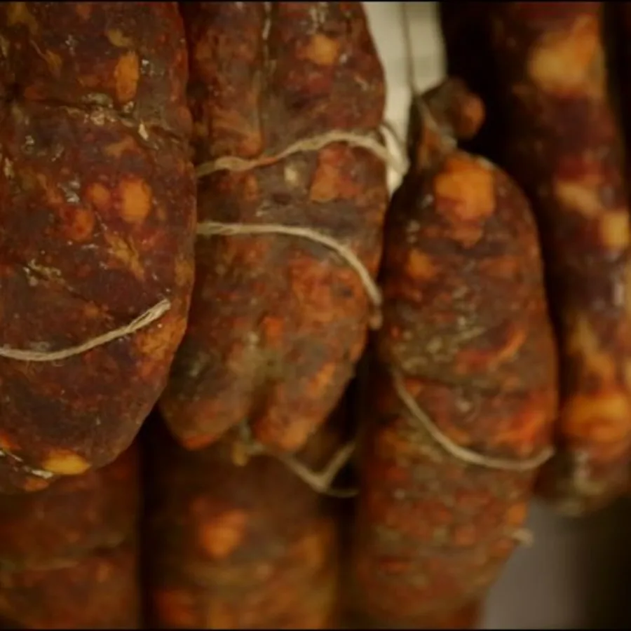 Salumi calabresi in stagionatura